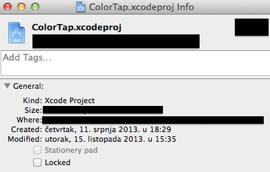 ColorTap project creation